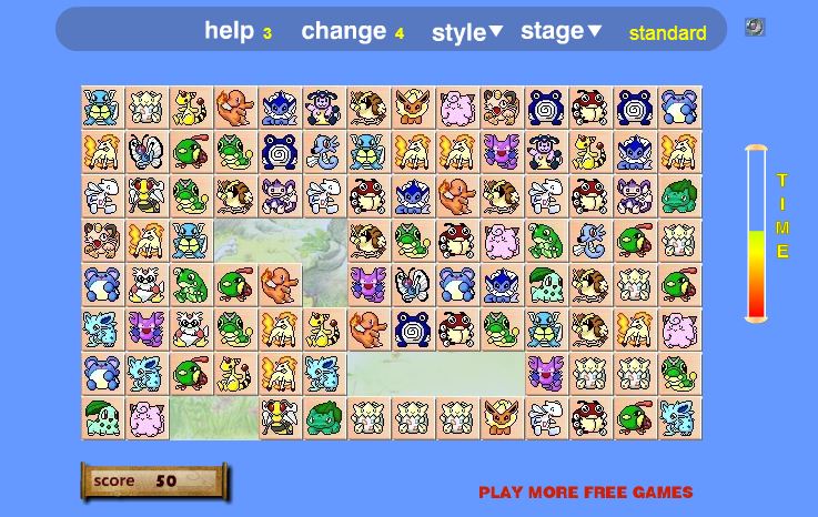 Mahjong Pokemon gratuit en plein écran - jeu en ligne et flash