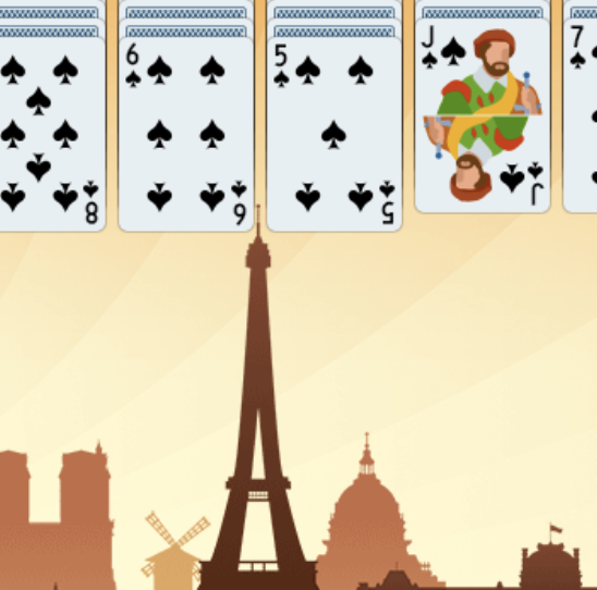 Spider Solitaire Paris gratuit en plein écran - jeu en ligne et flash